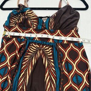 Hypnotik Women's M‎ Geo Print Spaghetti Strap Maxi Dress boho tribal y2k